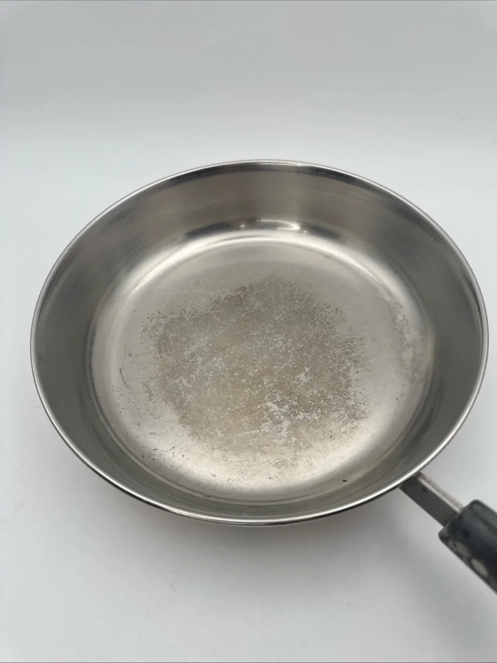 Vtg Revere Ware 8 Inch Skillet Frying Pan w/Lid Copper Bottom/Stainless Steel